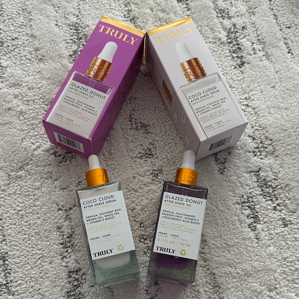 Truly shave oil and shave serum duo